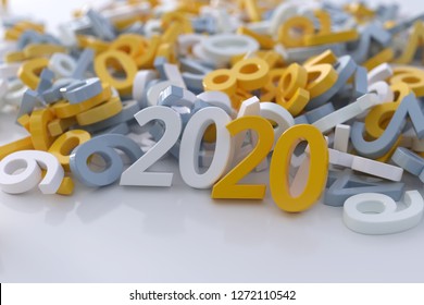 layout of the business calendar cover for 2020, 3d illustration