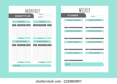 Layout template with week month planner. Simple design. Green color background. Business plan schedule. Table schedule grid. Calender layout. Diary calendar. Business time concept. Poster design. - Powered by Shutterstock