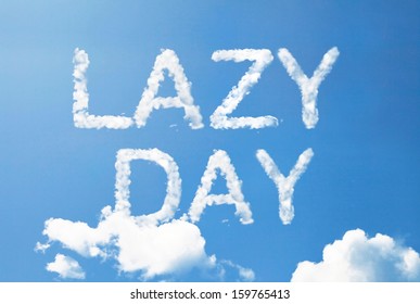 Lazy day clouds word. - Powered by Shutterstock