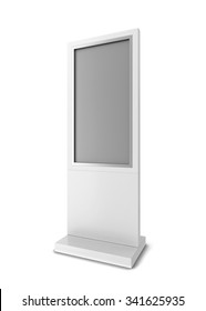 Lcd display stand. 3d illustration isolated on white background