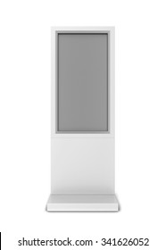 Lcd display stand. 3d illustration isolated on white background