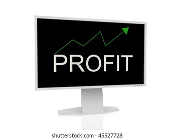 lcd with profit graph