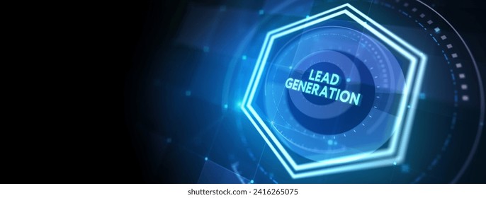 Lead Generation. Finding and identifying customers for your business products or services. Finance concept. 3d illustration