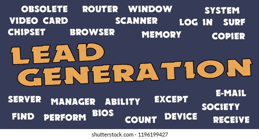 LEAD GENERATION Words and Tags cloud