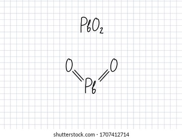 Iv酸化鉛の式 手書きの化学式 ノートに刻まれたイラスト 骨格式 教育 学資 化学の授業 のイラスト素材
