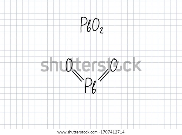 Iv酸化鉛の式 手書きの化学式 ノートに刻まれたイラスト 骨格式 教育 学資 化学の授業 のイラスト素材