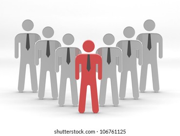 Leader Man 3d Vector Concept Stock Vector (Royalty Free) 63169309 ...