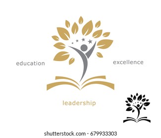 Leader education logo design