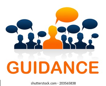 Leader Guidance Showing Advice Leadership And Led