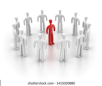 Leader Role Model Business Teamwork Concepts Stock Illustration ...