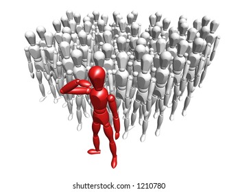 Leadership - 3D render