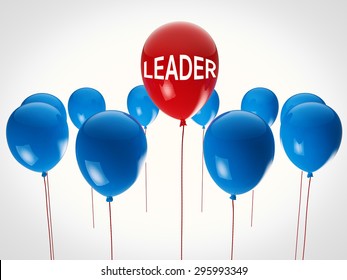 Leadership Concept With 3d Rendered Balloons