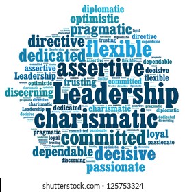 Leadership concept in word collage