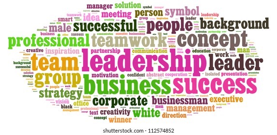 Leadership Information In Word Collage