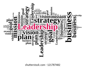Leadership in word cloud