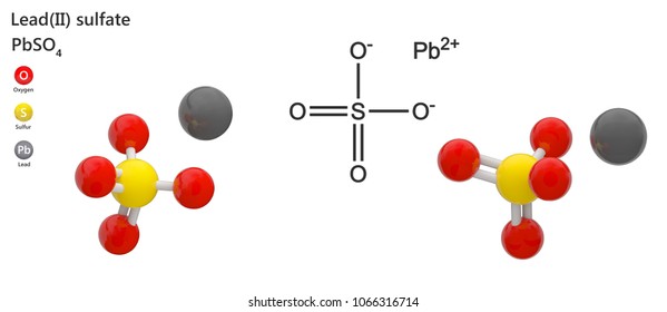 Leadii Sulfate Formula Pbso4 O4pbs White Stock Illustration 1066316714