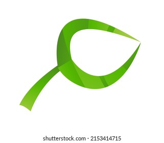 Leaf concept on a white background, leaflet illustration