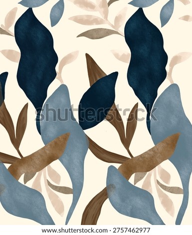 Leaf design brush bacground pattern