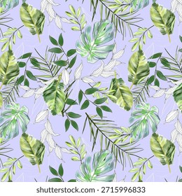 Leaf Elegant seamless botanical pattern featuring hand-drawn leaves and berries in warm autumn tones. Perfect for textiles, wallpapers, wrapping paper, stationery, and surface pattern design projects.