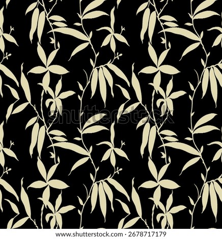 Leaf and Flower pattern trendy print design, background, texture, tile, wall print, textile print