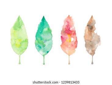 Leaf In Four Seasons