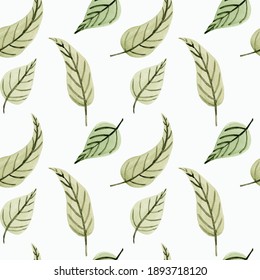 Leaf Pattern Summer Spring Greenery Nature Stock Illustration ...
