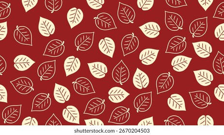 leafpattern, seamlesspattern, autumnleaves, fallvibes, botanicaldesign, naturepattern, floralbackground, fabricdesign, redpattern, vintageleaves, textiledesign, patternillustration, backgrounddesign