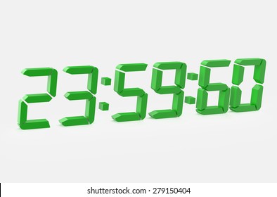 Leap Second Concept  Isolated On White Background