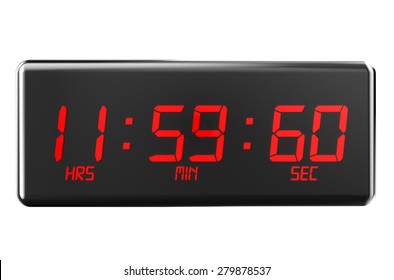 Leap Second Concept  Isolated On White Background