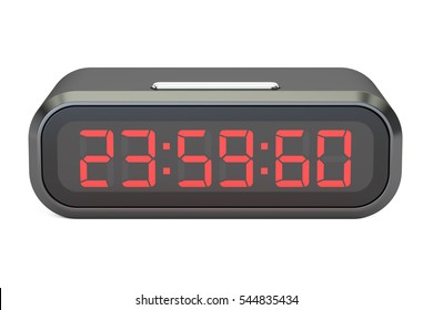 Leap Second On Watches Concept, 3D Rendering Isolated On White Background