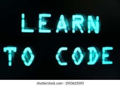 Learn To Code Tittle With Crt Effect