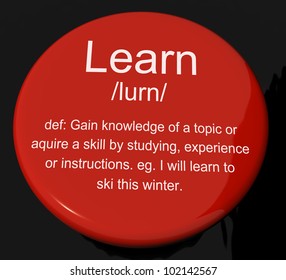 Learn Definition Button Shows Knowledge Gained And Study