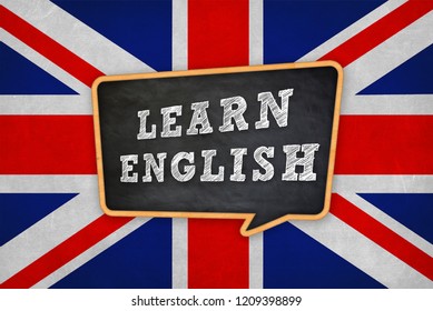 Time Learn English Chalkboard Concept Stock Illustration 456186280