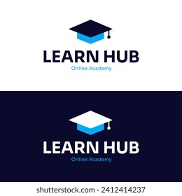 Learn Hub Online Academy, logo vector template - Powered by Shutterstock