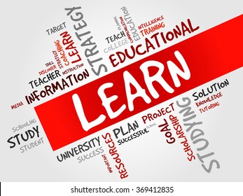 Learn Word Cloud Education Concept Stock Illustration 369412835 ...