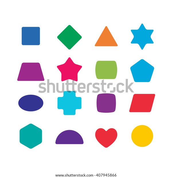 Learning Toys Color Shapes Set Kids Stock Illustration 407945866