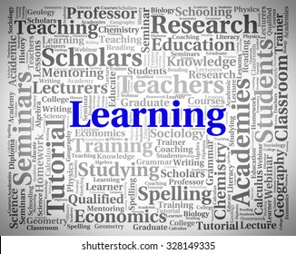 Learning Word Indicating Educated Studying And University