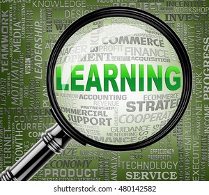 Learning Word Magnifier Represents Degree Education 3d Rendering