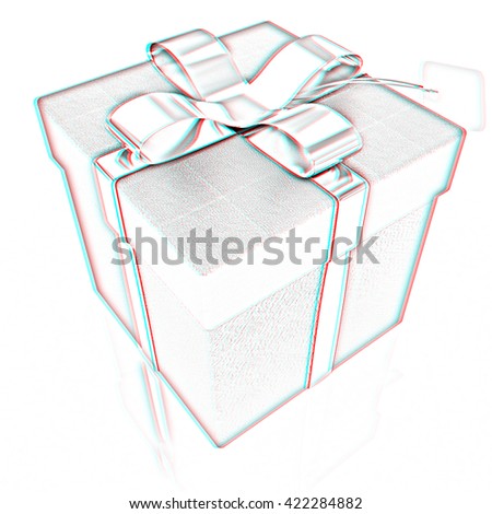 Leather Giftbox Gold Ribbon Pencil Drawing Stock Illustration