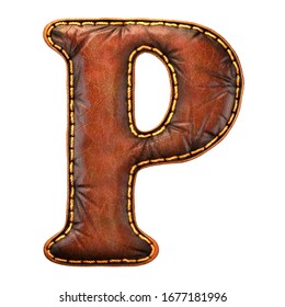 Leather Letter P Uppercase 3d Render Stock Illustration 1677181996 ...