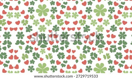 Leaves and hearts pattern creative printable design
