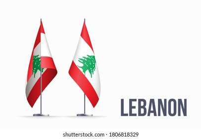 Lebanon Flag State Symbol Isolated On Stock Illustration 1806818329 ...