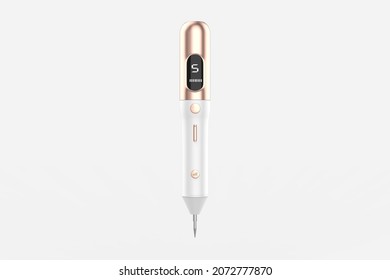 LED Display Beauty Sweep Spot Removing Pen, Home Use Plasma Ion Laser Mole Removal Pen. 3d Illustration