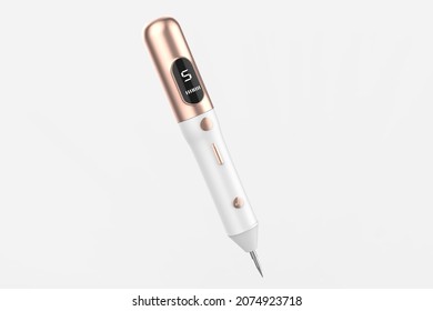 LED Display Beauty Sweep Spot Removing Pen, Home Use Plasma Ion Laser Mole Removal Pen. 3d Illustration