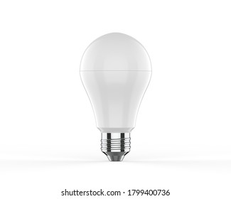 Led Light Bulb Mockup Template Isolated On White Background, 3d Illustration.