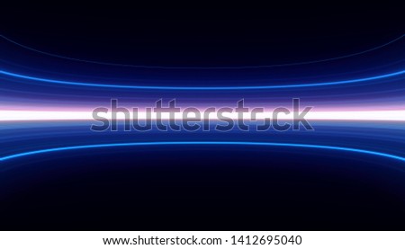 Led Light.  Future tech. Shine dynamic scene. Neon flare. Colorful rays. Magic moving fast lines. Sparkling studio. Hologram display. Mystic beam. Stylish fantasy space. Bright blurred waves.