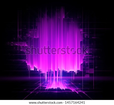 Led Light. luma effect. Future tech. Glare cubes. Digital signal. 
Shine grid. Modern big data. Neon flare. Quantum computer net system. Magic code. Grid lines. Vivid frame. Web device. Blocks system.