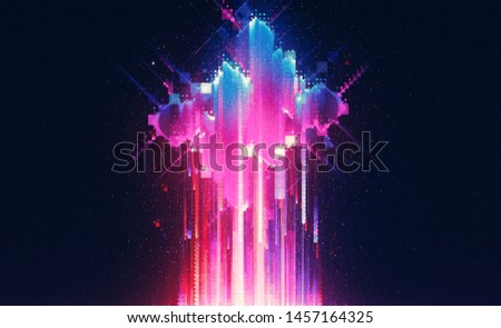 Led Light. luma effect. Future tech. Glare cubes. Digital signal. 
Shine grid. Modern big data. Neon flare. Quantum computer net system. Magic code. Grid lines. Vivid frame. Web device. Blocks system.