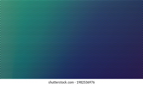 Led Screen. Pixel Textured Display. Digital Background With Dots. Lcd Monitor. Color Electronic Diode Effect. Green, Blue Television Videowall. Projector Grid Template.  Illustration.
