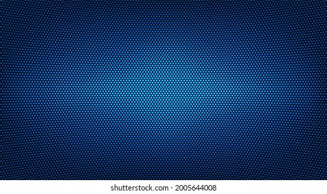 Led TV texture. Digital display. Blue videowall. Lcd monitor with points. Pixel screen. Electronic diode effect. Projector grid template with bulbs. Television background.  illustration.